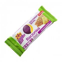 Мюсли батончик Racionika Диет высокое содержание белка 24 г ананас