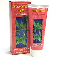 Бальзам для ног Золотой ус с гинкго 75 мл