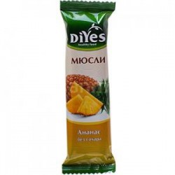 Батончик мюсли 25 г ДиYES ананас без сахара