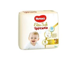 Подгузники-трусики, Huggies (Хаггис) 9-14 кг р. 4 №21 элит софт