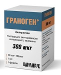 Граноген, раствор для внутривенного и подкожного введения 300 мкг/мл (30 млн.МЕ/мл) 1 мл 1 шт флаконы