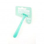 Станок одноразовый для бритья для женщин, Dilligen (Диллиген) 1 шт с 2 лезвиями и увлажняющей полоской