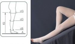 Чулки антиэмболические, Ergoforma (Эргоформа) р. 1 S арт. EU 212 1 класс компрессии 20 мм белые